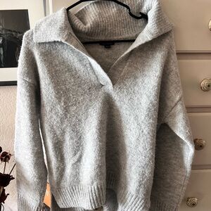 wild fable Light Gray Cowl Collar Sweater